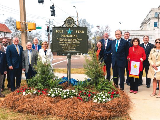 Blue Star Memorial Marker honors those who serve in U.S. Armed Services