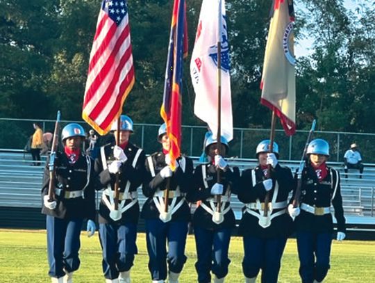 Eighth-grade JROTC performs for first time