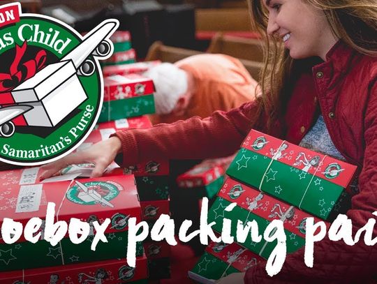 Flowood Baptist Church Families participate in the Annual Shoebox Packing Party