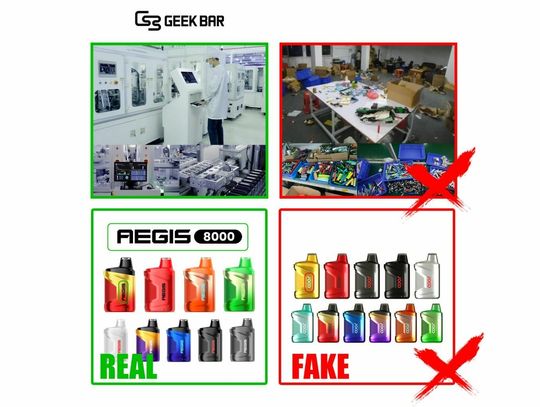 Geekbar warns against the fake disposable vape brand