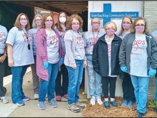 Hinds Community College volunteers at ERCO