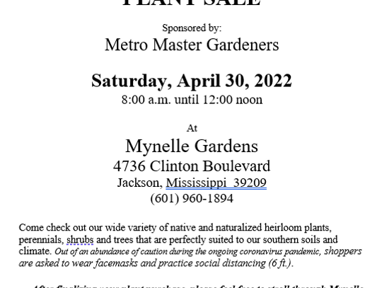 METRO MASTER GARDENERS’ ANNUAL PLANT SALE