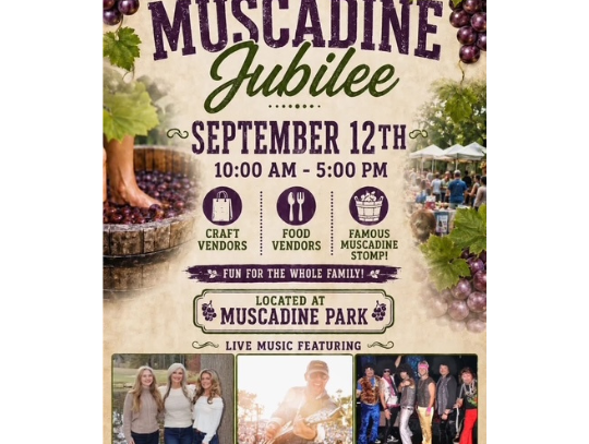 Muscadine Jubilee coming to Downtown Pelahatchie on September 12