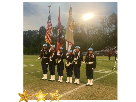 Pelahatchie High School JROTC  cadets present color guard