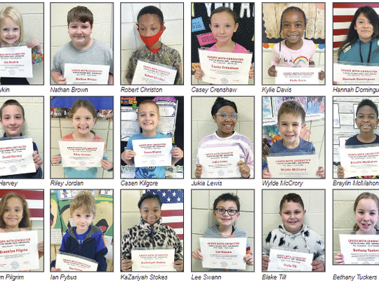 PES names October Character Trait Students