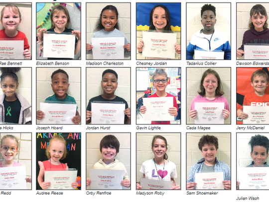 PES names September Character Trait Students