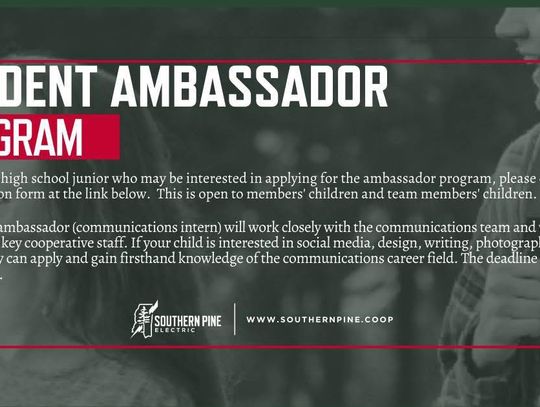 Southern Pine’s Student Ambassador Program now taking applications