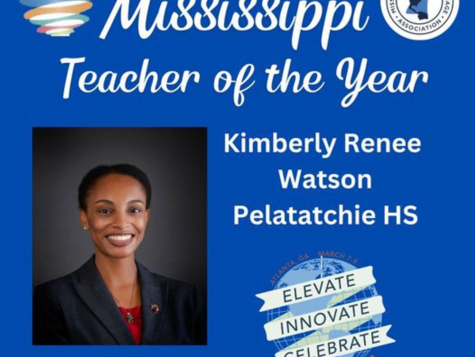 Watson named SCOLT Mississippi teacher of the year