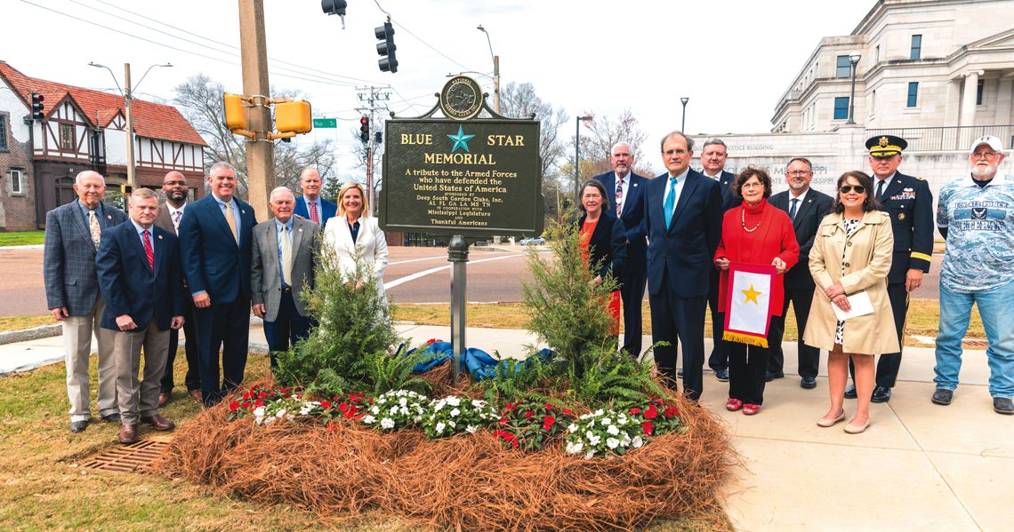 Blue Star Memorial Marker honors those who serve in U.S. Armed Services