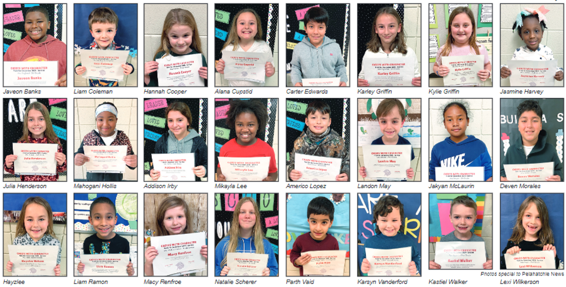 December Character Trait Students at Pelahatchie Elementary