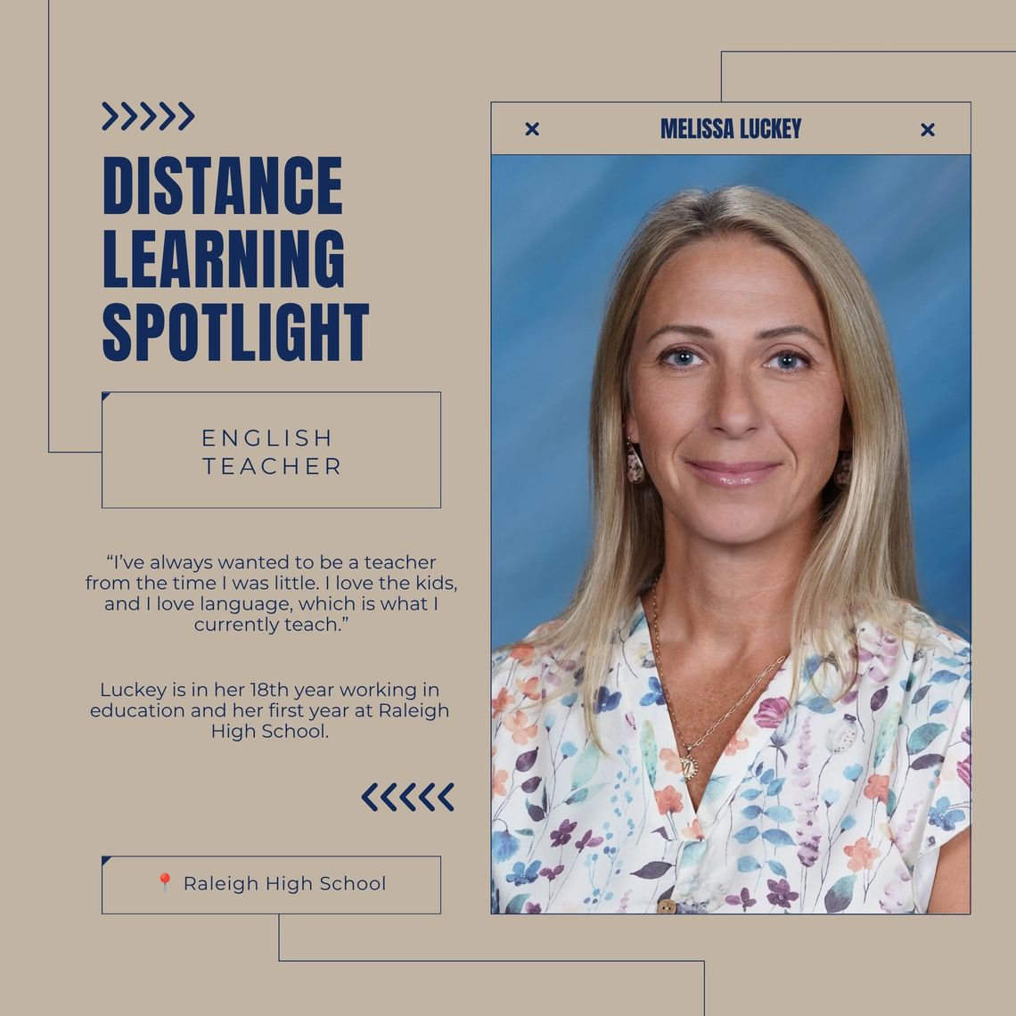 Distance Learning Spotlight of the Month Distance Learning Spotlight of the Month