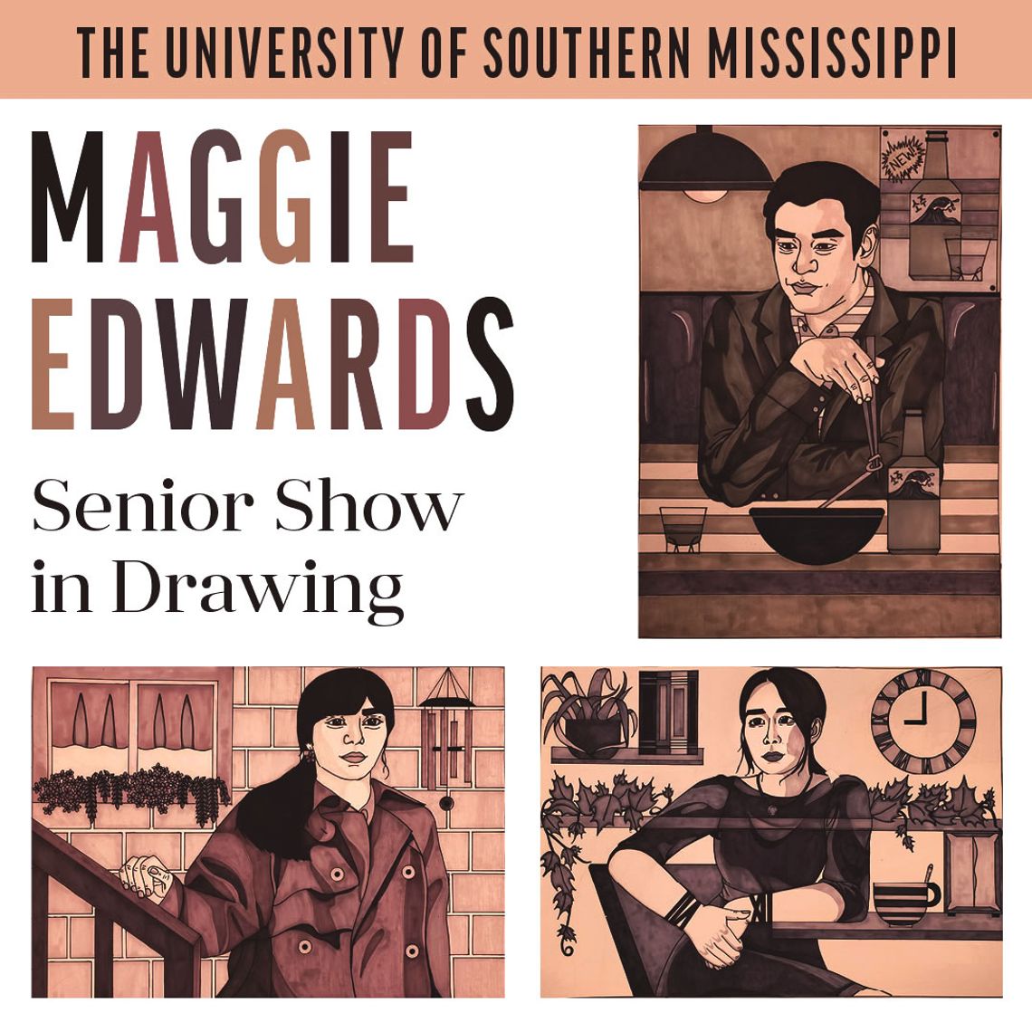 Edwards' art featured in USM Annual Senior Show