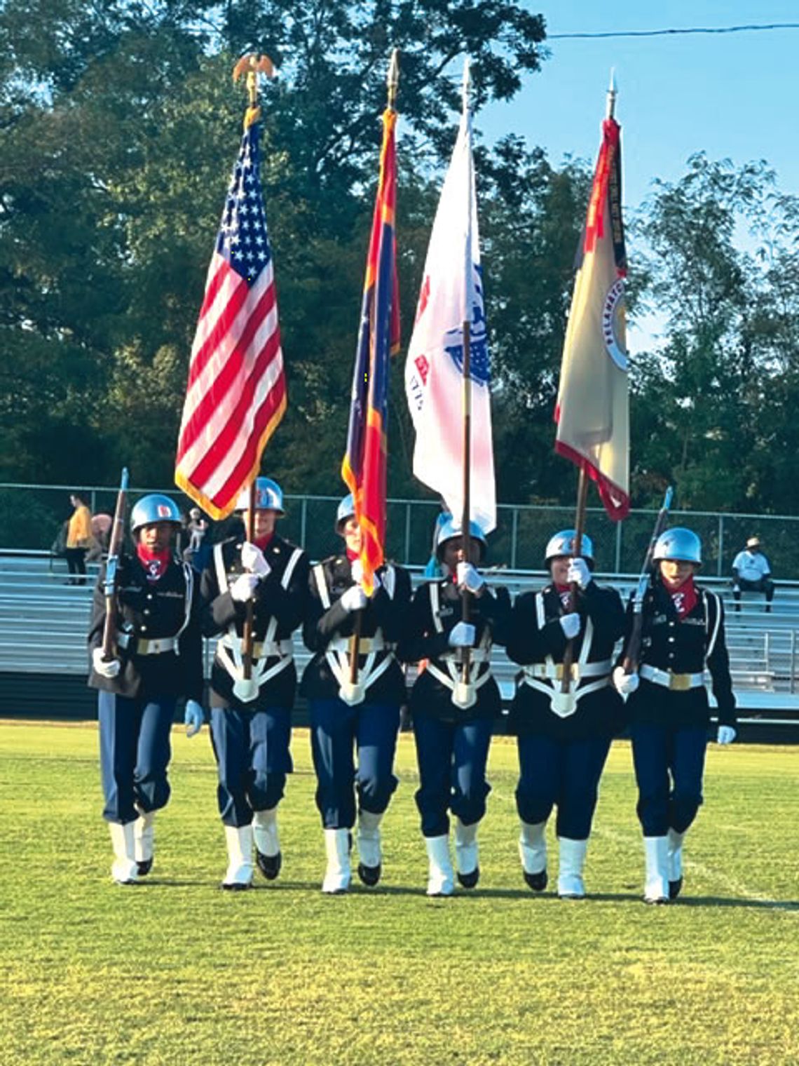 Eighth-grade JROTC performs for first time