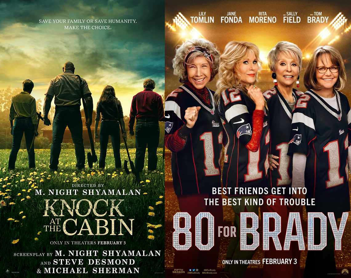 Movie Review: *Double Feature* Knock At The Cabin & 80 For Brady