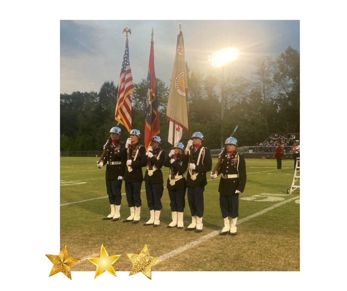 Pelahatchie High School JROTC  cadets present color guard