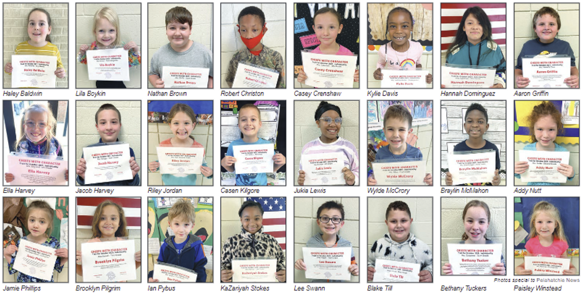 PES names October Character Trait Students