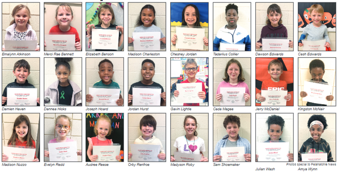 PES names September Character Trait Students