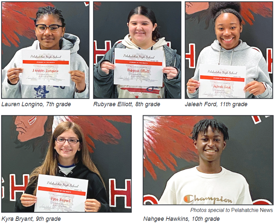 PHS Students of Achievement for October