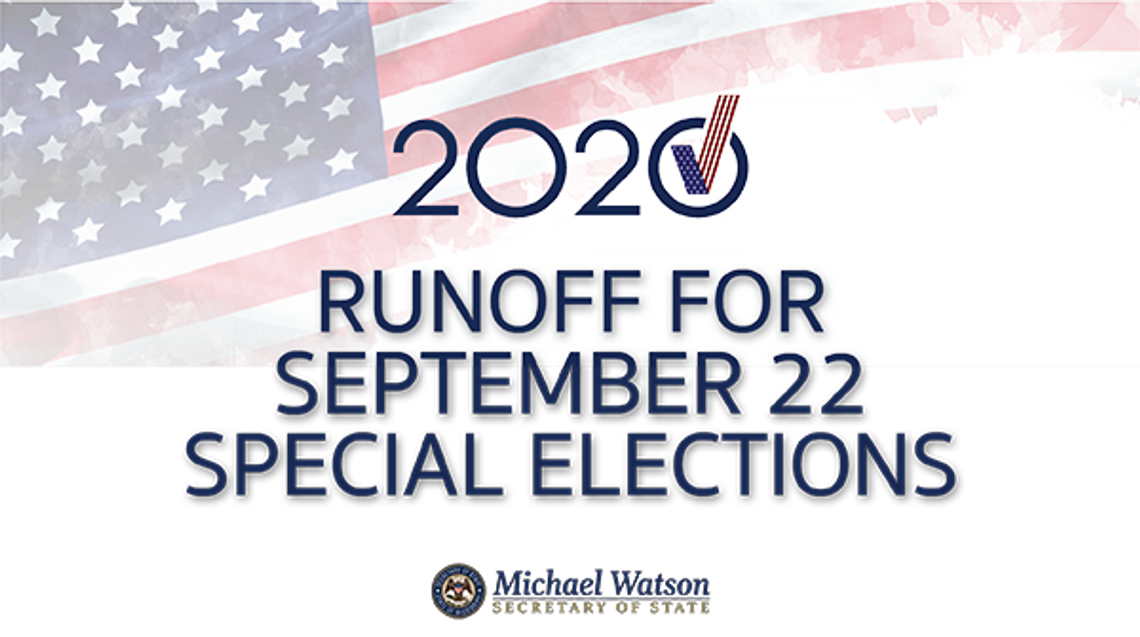 Runoff for September 22nd Special Elections - Election Day Reminders