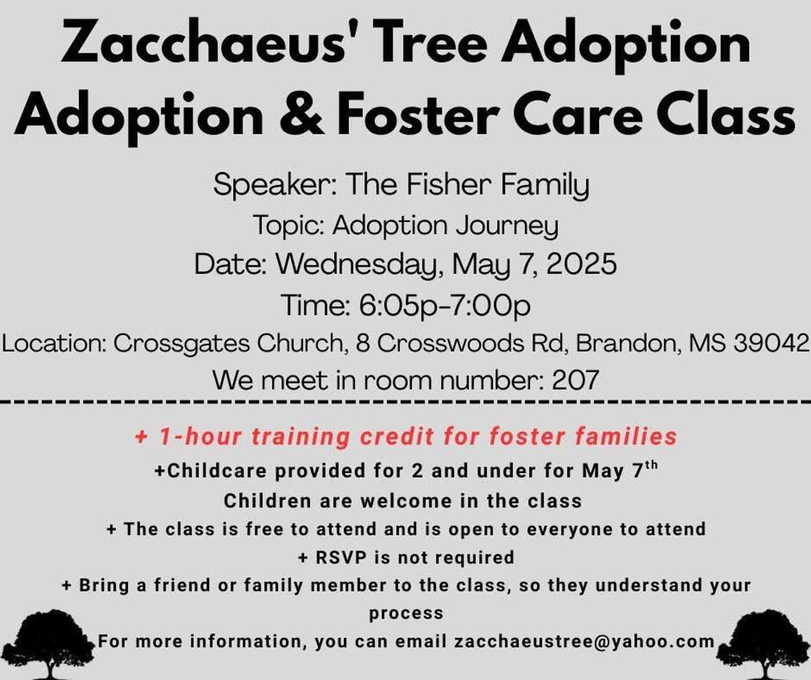 Zacchaeus' Tree Adoption Ministry Adoption and Foster Care Class