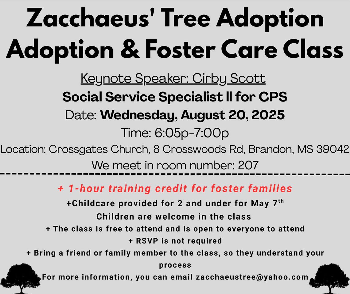 Zacchaeus’ Tree Ministry Continues Support for Adoptive and Foster Families