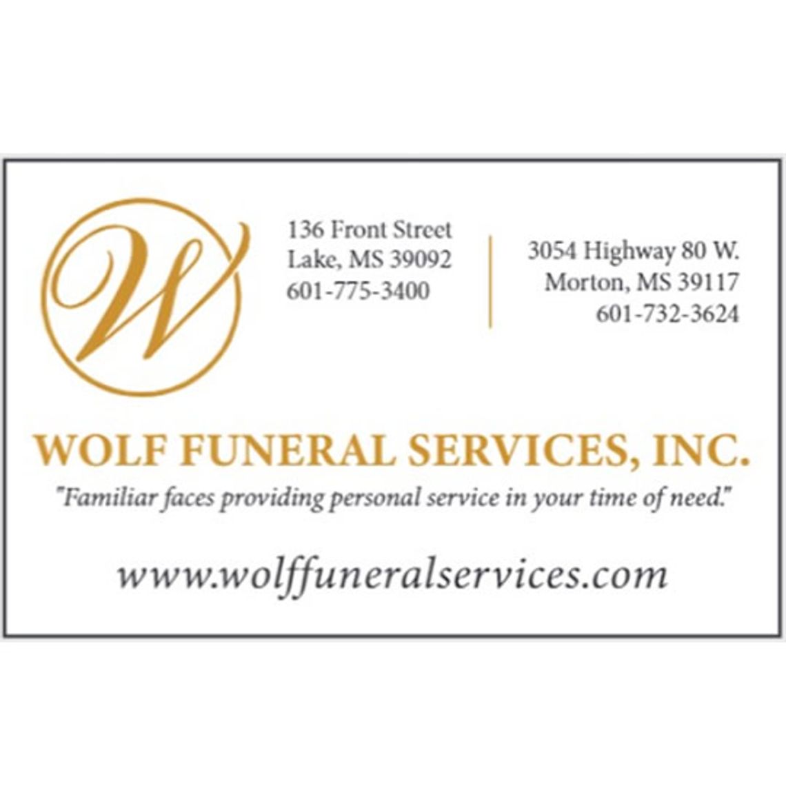 Wolf Funeral Services
